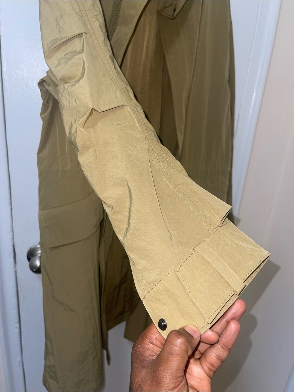 Zara Lightweight khaki Long Coat